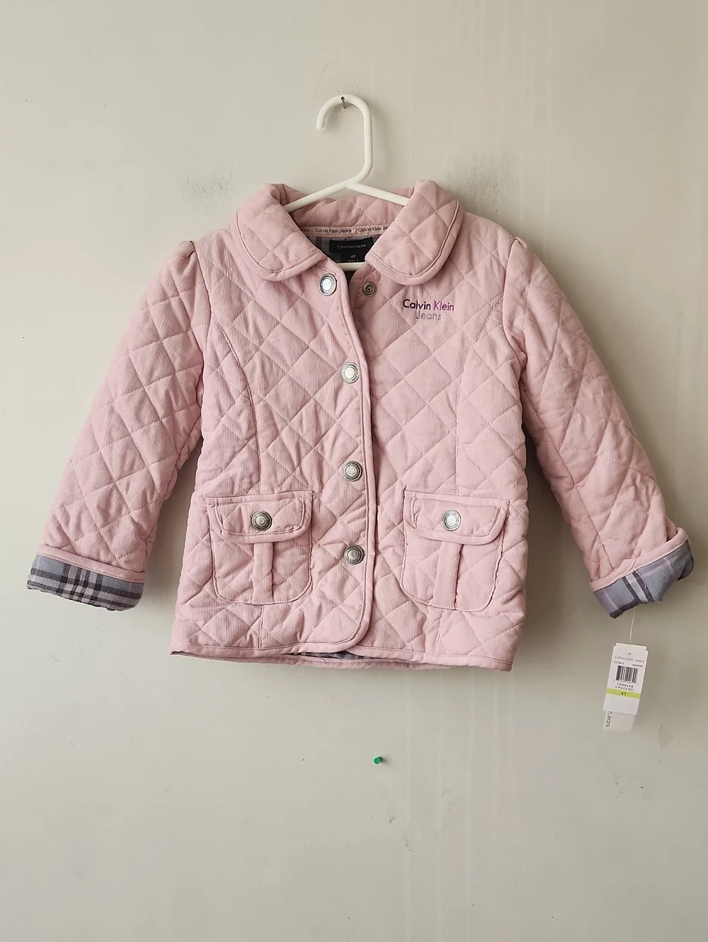 Calvin Klein Light Pink Quilted Puffer Jacket